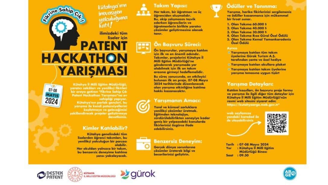 Fikrine Sahip Çık Patent Hackathon Yarışması Duyurusu